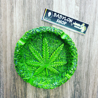 Cendrier Résine Green Leaf