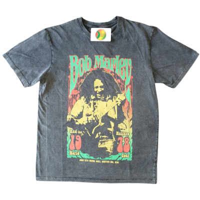 Tee-shirt Bob Marley Boston 1978 Stone Wash (Collection Zion Rootswear)
