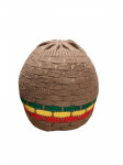 Bonnet à Dreads Beige à Lacets Rasta Taille Unique
