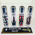 Briquet Clipper Neon Leaves #4 X 4