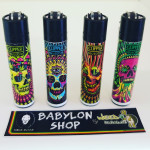 Briquet Clipper Trippy Skulls X 4