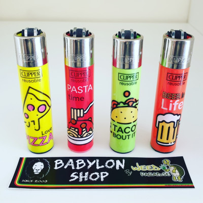 Briquet Clipper Famous Food X 4