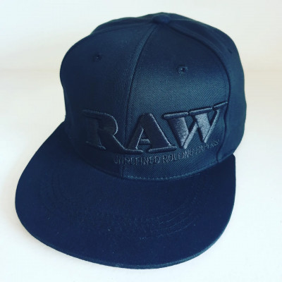 Casquette Snapback RAW Brodée Noire
