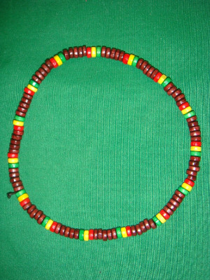 Collier Marron Brillant Rasta Petites Perles